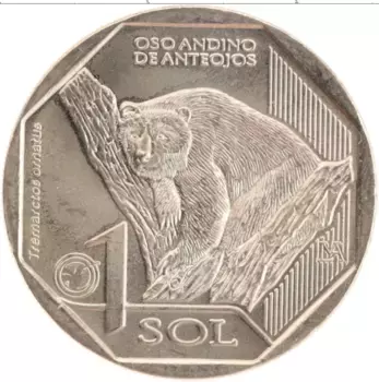 Монета соль Перу 2017 года Медно-никель Вымирающая дикая природа Перу