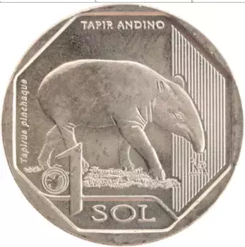 Монета соль Перу 2018 года Медно-никель Вымирающая дикая природа Перу