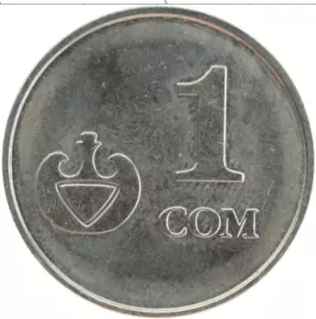 Монета сом Киргизии 2008 года Медно-никель