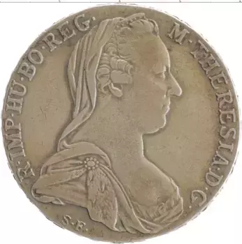 Монета талер Австрии 1780 года Серебро Мария Терезия