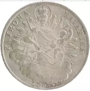Монета талер Баварии 1756 года Серебро Максимилиан Иосиф