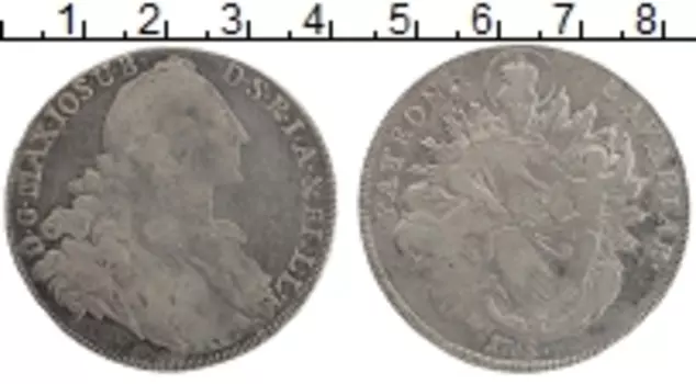 Монета талер Баварии 1765 года Серебро Максимиллиан I Иосиф