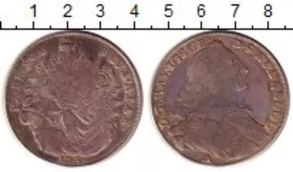 Монета талер Баварии 1765 года Серебро Максимиллиан Иосиф