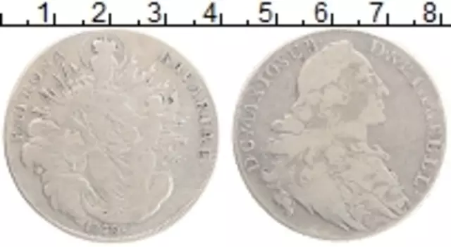 Монета талер Баварии 1770 года Серебро Максимилиан III