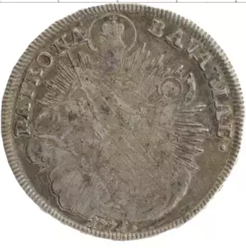 Монета талер Баварии 1771 года Серебро Максимилиан Иосиф