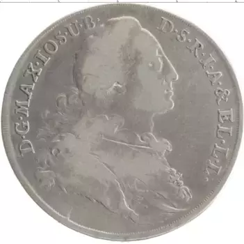Монета талер Баварии 1771 года Серебро Максимилиан Иосиф