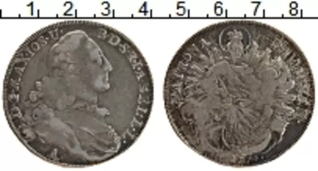 Монета талер Баварии 1774 года Серебро Максимилиан III Иосиф