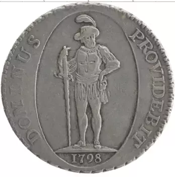 Монета талер Берна 1798 года Серебро Медведь