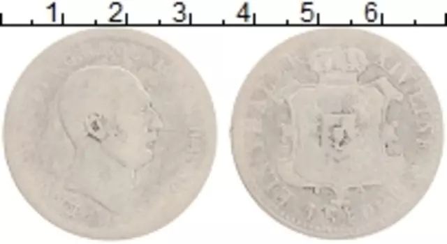 Монета талер Ганновера 1840 года Серебро Эрнст Август