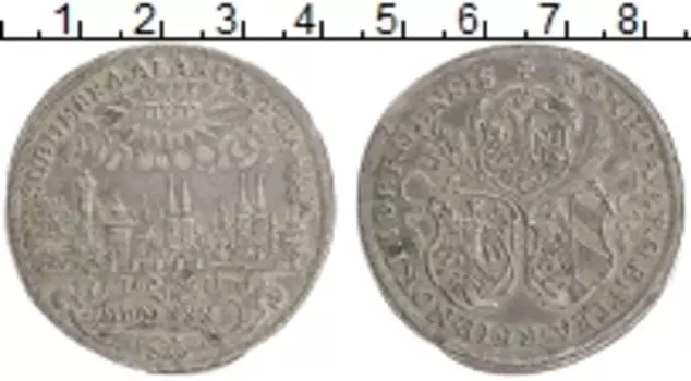 Монета талер Нюрнберга 1680 года Серебро Свободный имперский город Нюрнберг