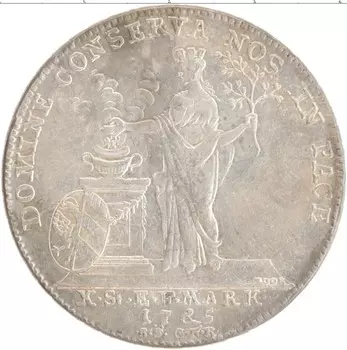 Монета талер Нюрнберга 1765 года Серебро Губертусбургский мир