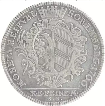 Монета талер Нюрнберга 1766 года Серебро SR