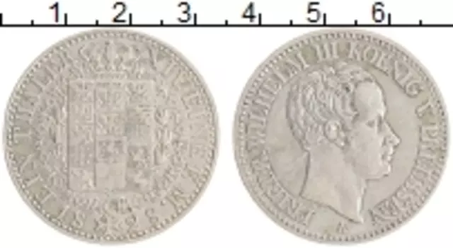 Монета талер Пруссии 1828 года Серебро А