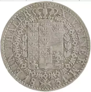 Монета талер Пруссии 1831 года Серебро A