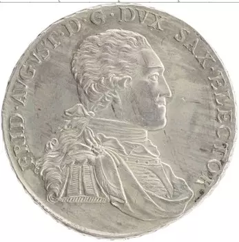 Монета талер Саксонии 1794 года Серебро Фридрих Август