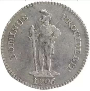 Монета талер Швейцарии 1796 года Серебро Берн