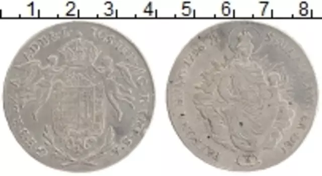 Монета талер Венгрии 1786 года Серебро Мадонна с ребенком