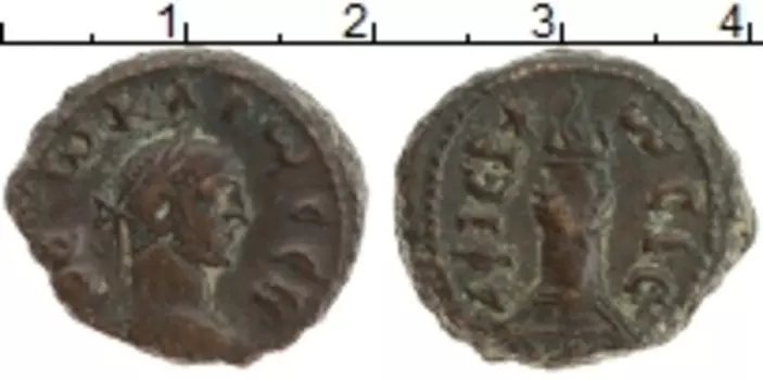 Монета тетрадрахма Александрии Бронза Кар 282-283 гг