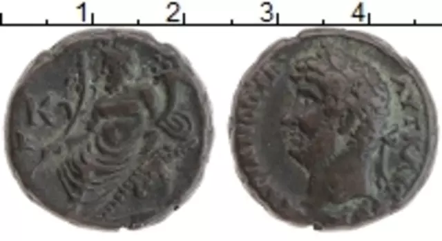 Монета тетрадрахма Александрии Серебро Адриан