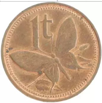 Монета тоа Папуа-Новой Гвинеи 1975 года Бронза