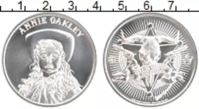 Монета унция Америки Серебро Дикий запад - Энни Оукли