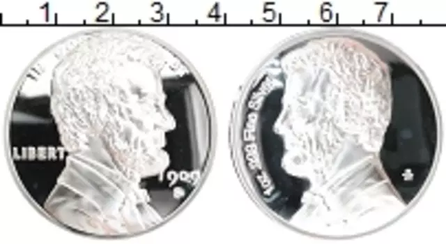 Монета унция Америки Серебро Линкольн