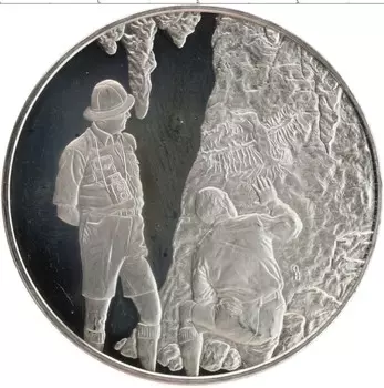 Монета Жетон Америки 1977 года Серебро Монетный двор Франклина