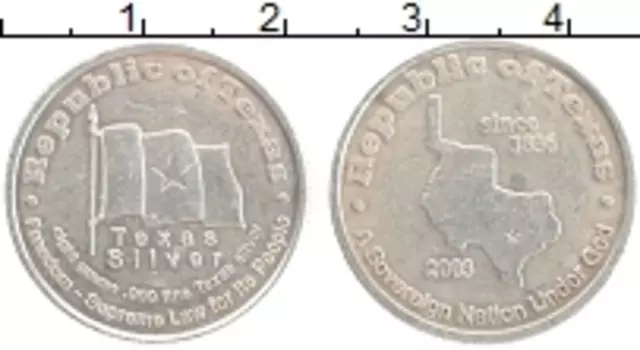 Монета Жетон Америки 2003 года Серебро Республика Техас