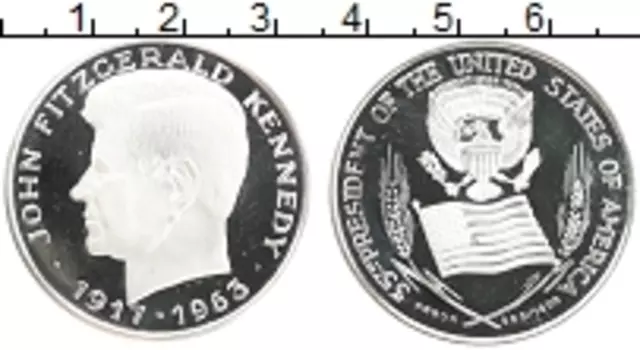 Монета Жетон Америки Серебро 35-й президент США Джон Кеннеди