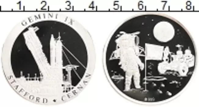 Монета Жетон Америки Серебро Космос