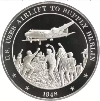 Монета Жетон Америки Серебро Воздушный мост в Берлин 1948