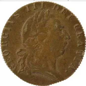 Монета Жетон Англии 1790 года Латунь Георг III