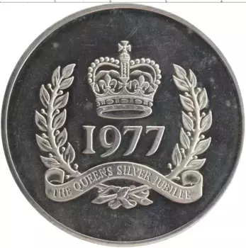 Монета Жетон Англии 1977 года Серебро Серебряный юбилей Елизаветы II