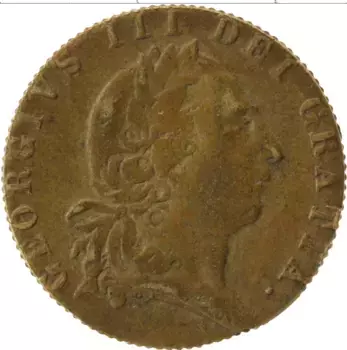 Монета Жетон Англии Латунь Георг III 1790