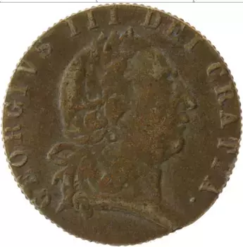 Монета Жетон Англии Латунь Георг III 1790