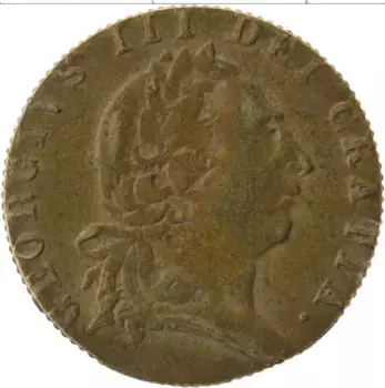 Монета Жетон Англии Латунь Георг III 1790
