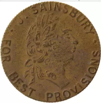Монета Жетон Англии Латунь Георг III 1798