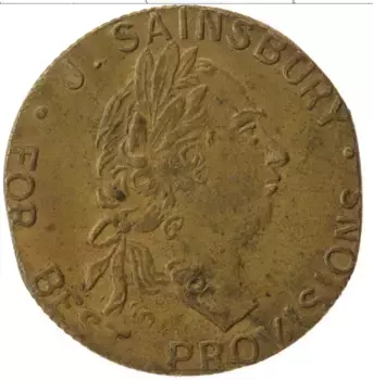 Монета Жетон Англии Латунь Георг III 1798