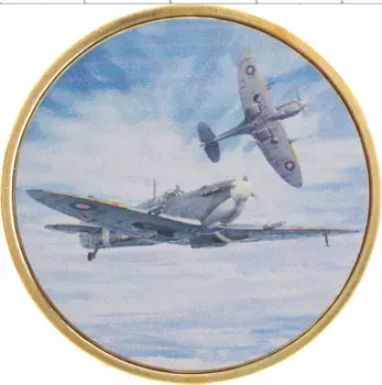 Монета Жетон Англии Латунь Самолет