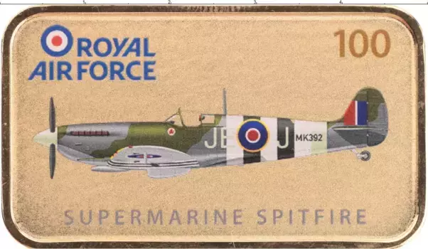 Монета Жетон Англии Латунь Самолет Спитфаер