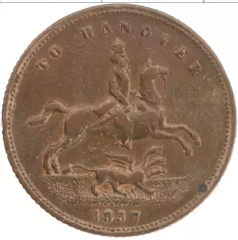 Монета Жетон Англии Медь Виктория