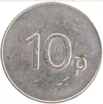 Монета Жетон Англии Медно-никель 10 пенсов Токен
