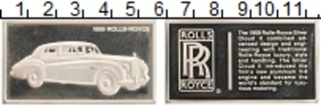 Монета Жетон Англии Серебро Автомобиль Роллс Ройс 1959