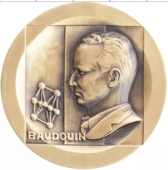 Монета Жетон Бельгии Бронза Король Бодуэн