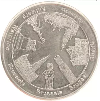 Монета Жетон Бельгии Медно-никель Брюссель