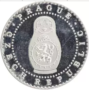 Монета Жетон Чехии Посеребрение Прага
