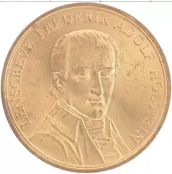Монета Жетон Дании 1960 года Бронза Фредерик Адольф Хольстейн
