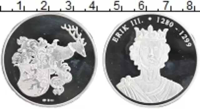 Монета Жетон Дании Серебро Эрик III