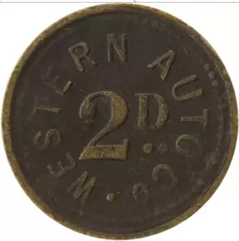 Монета Жетон Европы Латунь Вестен Ауто