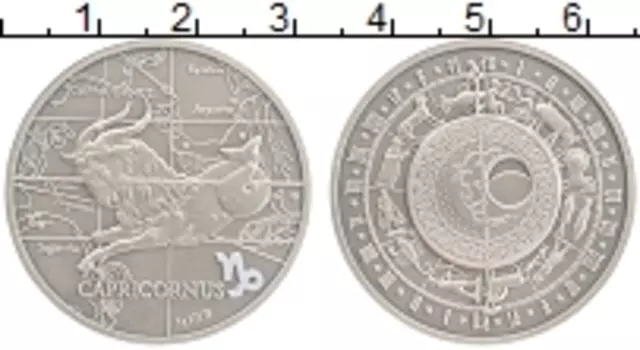 Монета Жетон Европы Серебро Знаки зодиака